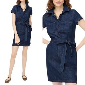 J. Crew Dark Blue Denim Dress 4